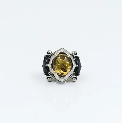 Inel gotic chihlimbar onix Argint - 1