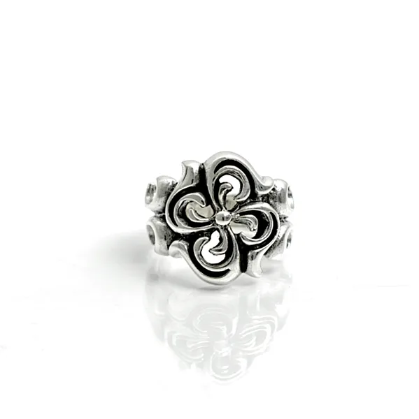 Inel gotic floare L Argint