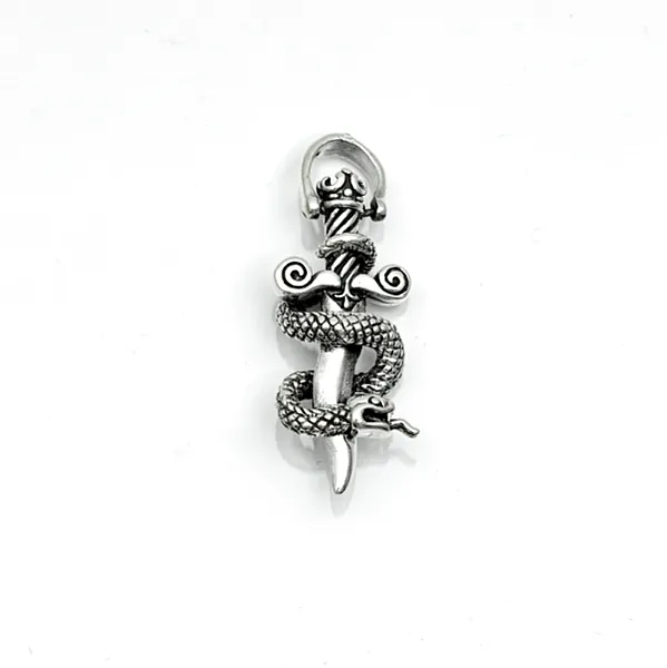 Pandantiv sabie sarpe incolacit Argint