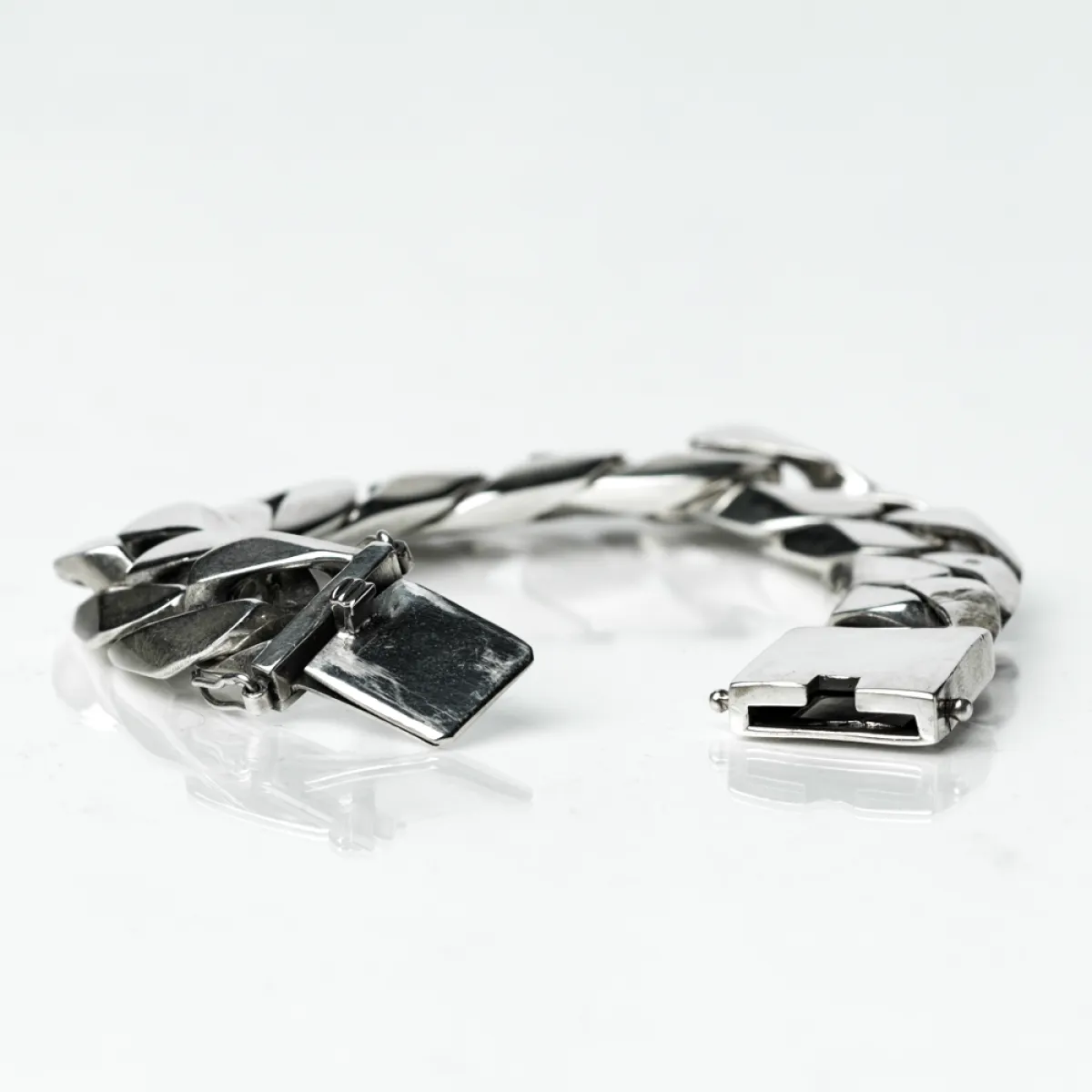 Bratara model cuban l Argint