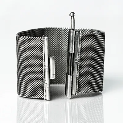 Bratara tip plasa lata 5cm Argint - 2