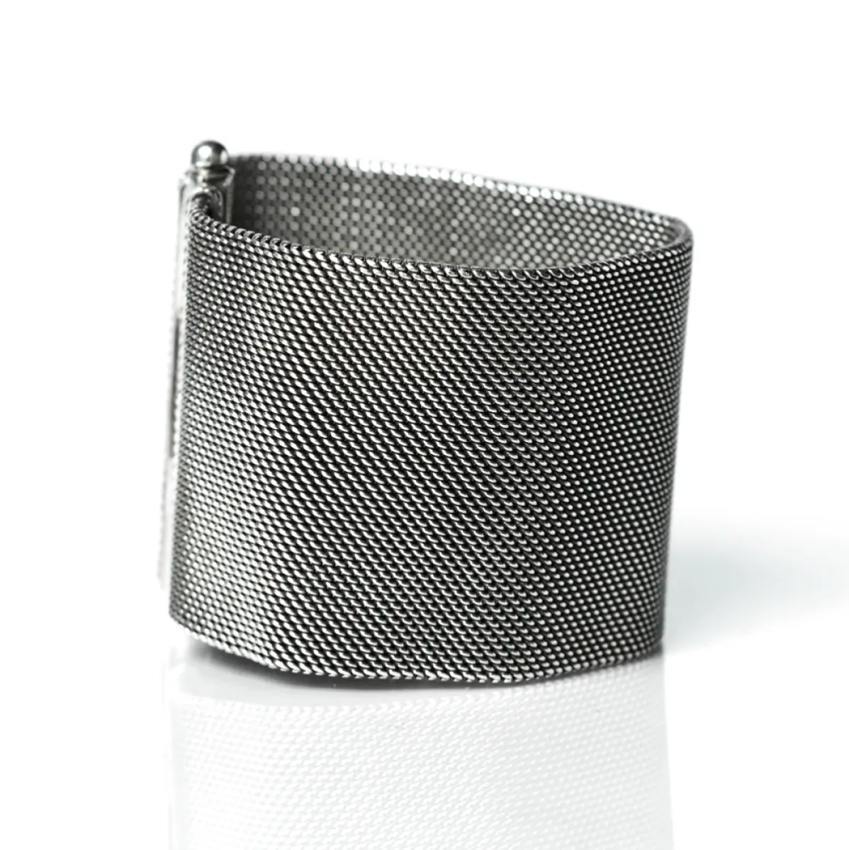 Bratara tip plasa lata 5cm Argint