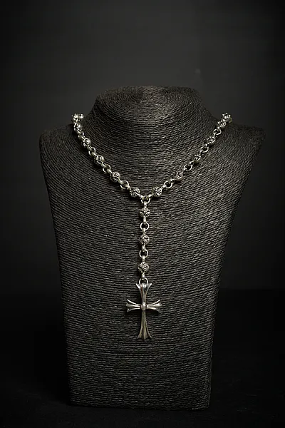 Colier tip rozariu cruciulite Argint
