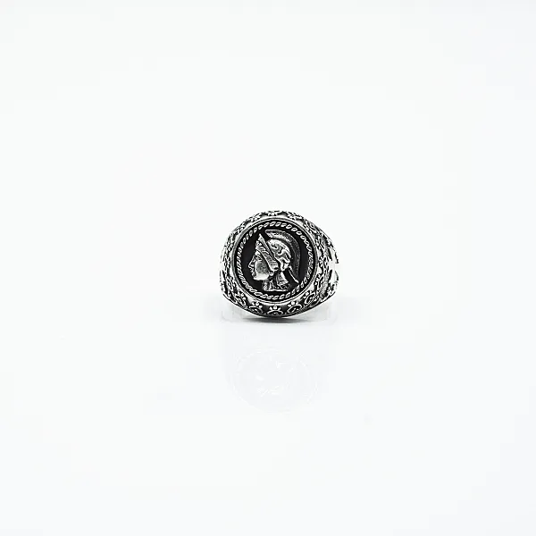 Inel soldat roman cruce Argint