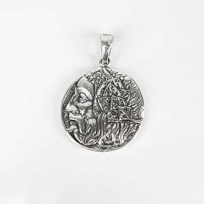 Pandantiv moneda drachma Dionisos Argint - 1
