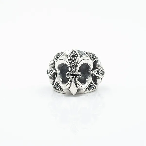 Inel crin imperial zirconiu negru Argint