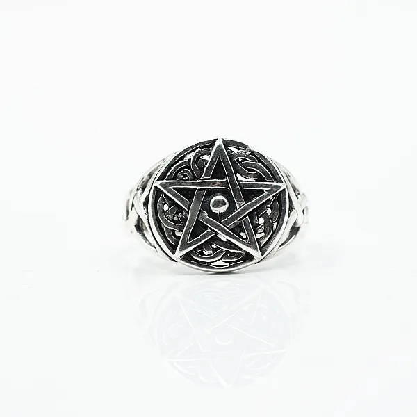 Inel pentagrama model Argint
