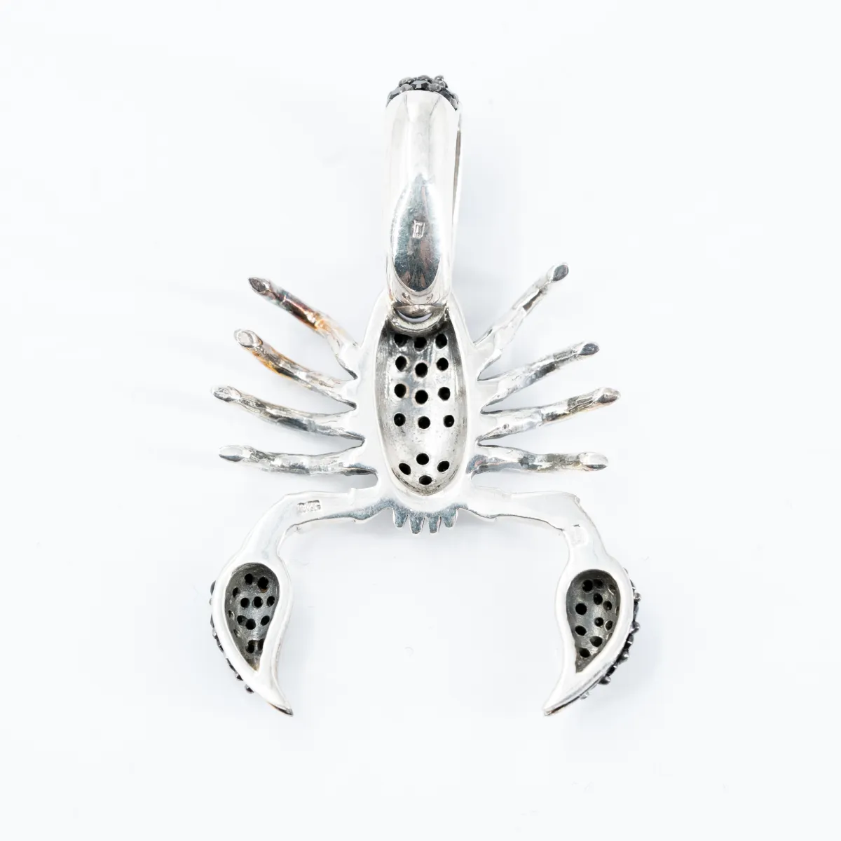 Pandantiv flexibil scorpion cz transparent Argint