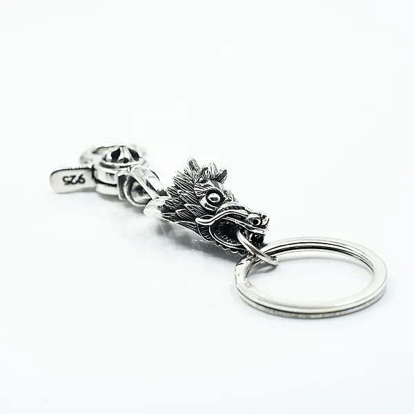 Carabina cap de dragon Argint