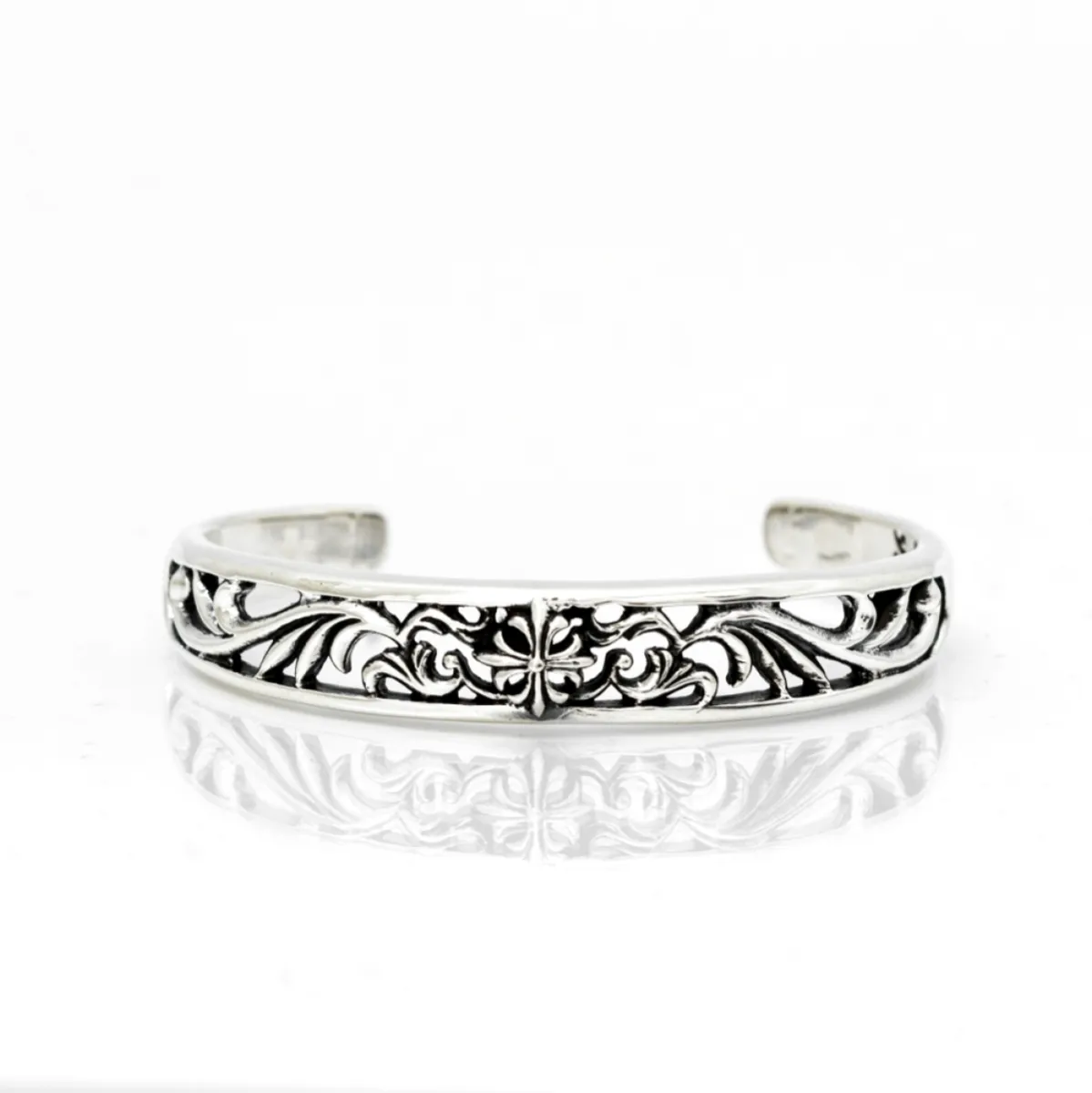 Bratara fixa broderie cruce m Argint