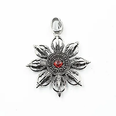 Pandantiv vajra dorje stea rosu Argint - 3