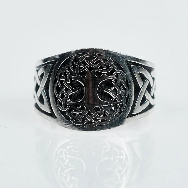 Inel Yggdrasil Triquetra l Argint