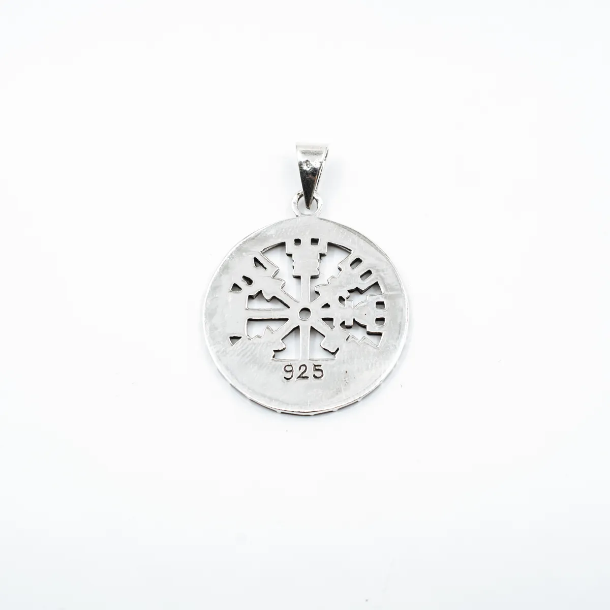Pandantiv rotund Vegvisir m Argint