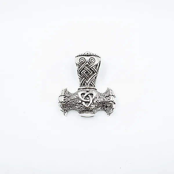 Pandantiv ciocanul Mjollnir Triquetra Argint