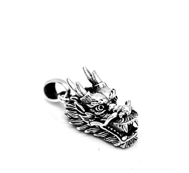 Pandantiv cap de dragon Argint