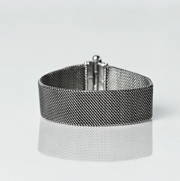 Bratara tip plasa S 2cm Argint
