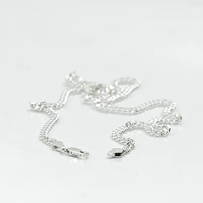 Lant cuban dreptunghiular 3mm Argint - 3