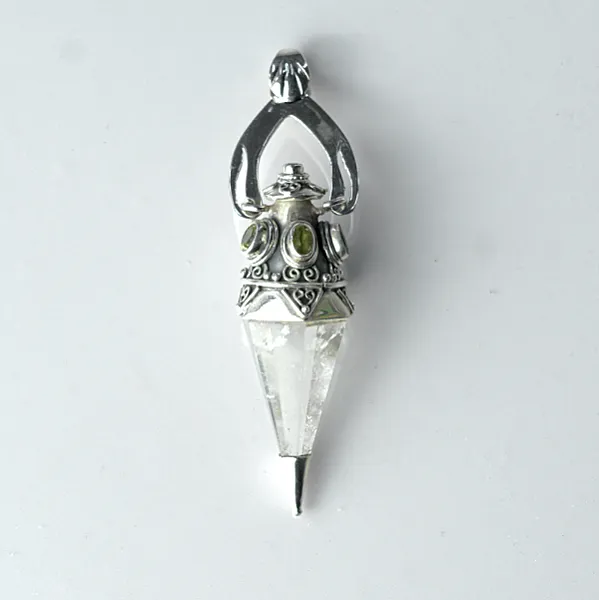 Pandantiv pendul cuarz peridot nr.33 Argint