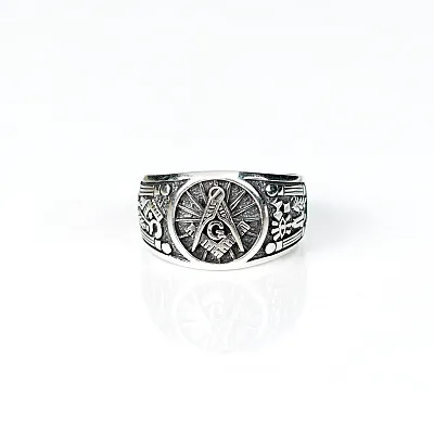 Inel masonic echer.compas g Argint - 1