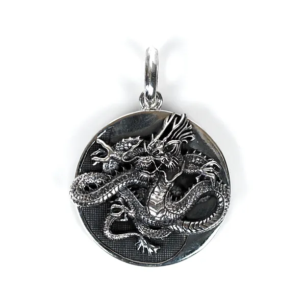 Pandantiv yin yang dragon Argint