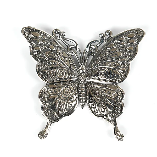 Brosa model fluture xxl Argint