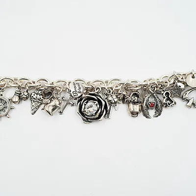 Bratara flexibila multi charms Argint - 8