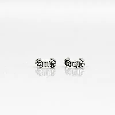 Cercei tip creola coroana cruce Argint - 4