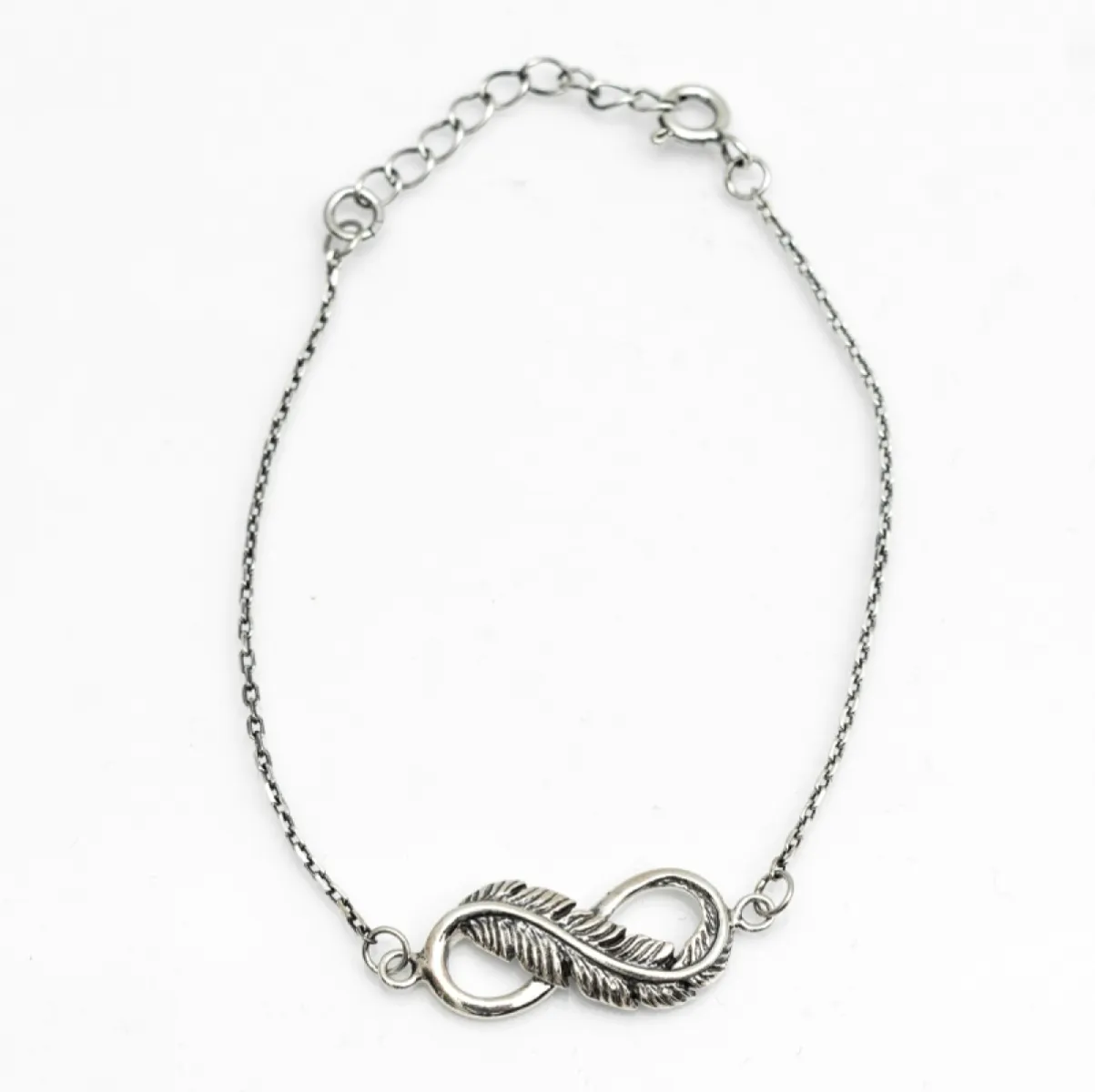 Bratara flexibila infinit pana Argint