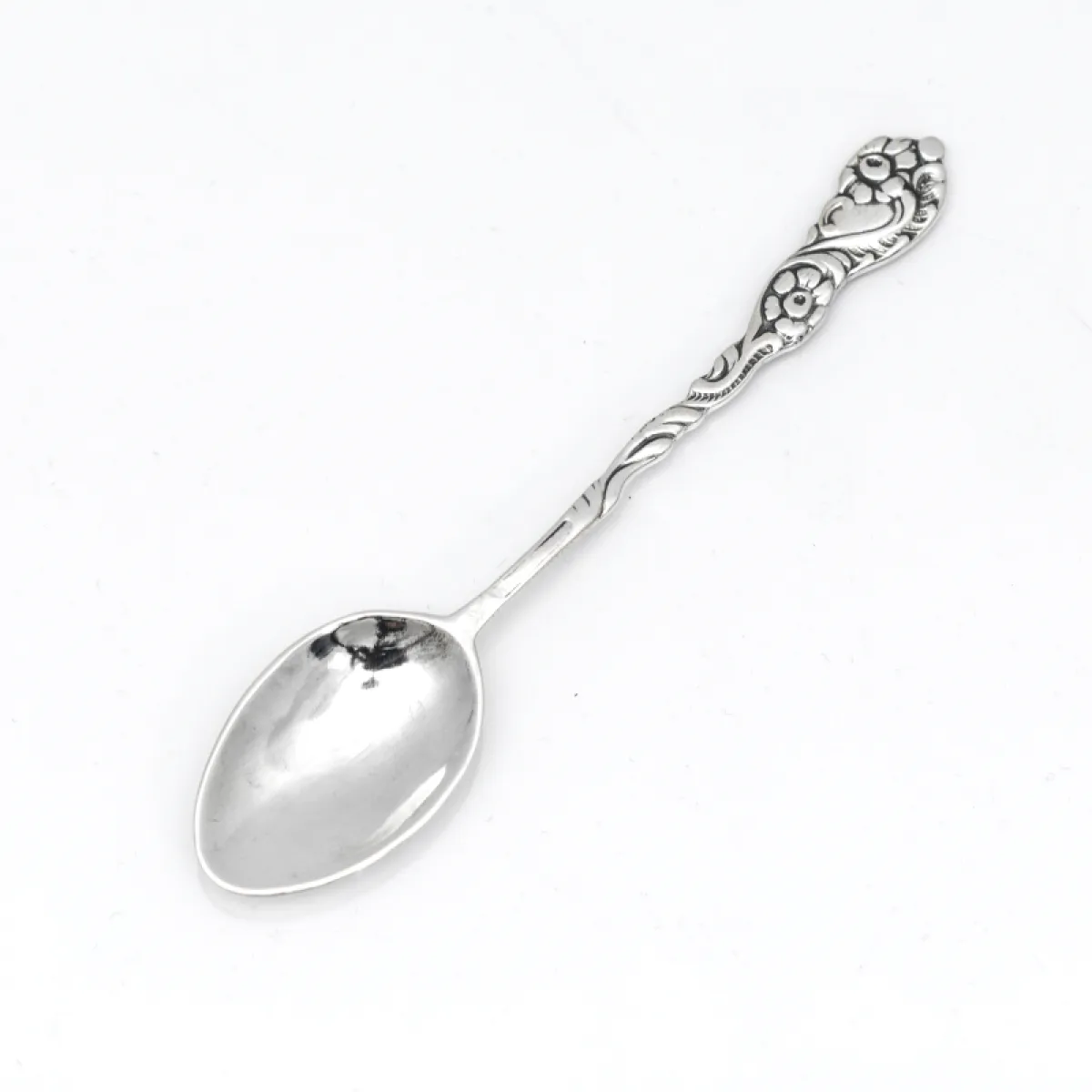 Lingurita cafea broderie Argint