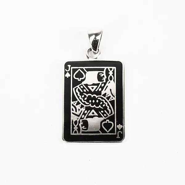 Pandantiv carte valet de pica Argint