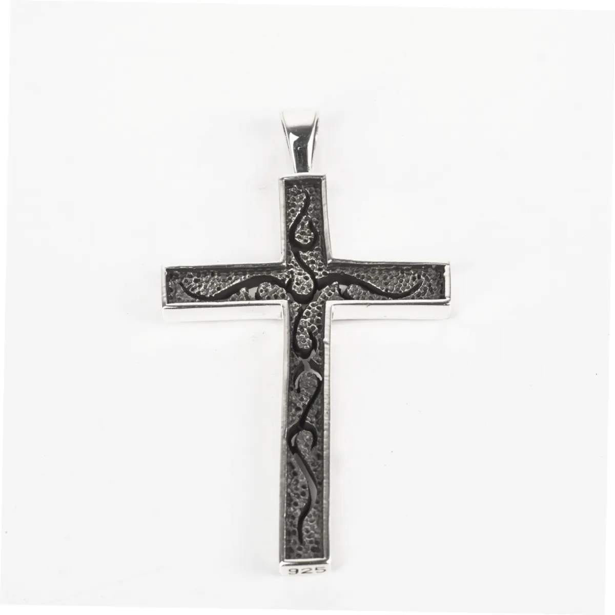 Pandantiv cruce gotica broderie Argint