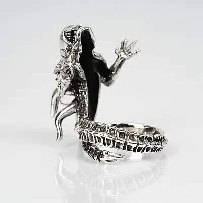 Inel corp alien reglabil Argint - 5