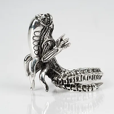 Inel corp alien reglabil Argint - 6