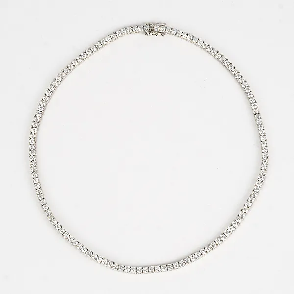 Colier tip tenis rotund 3mm Argint