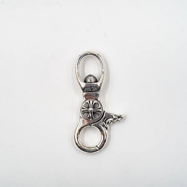 Carabina simpla cruce gotica Argint