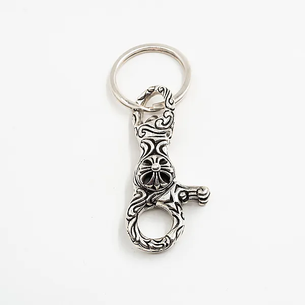 Carabina chei model gotic cruce Argint