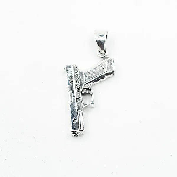 Pandantiv pistol Glock Argint