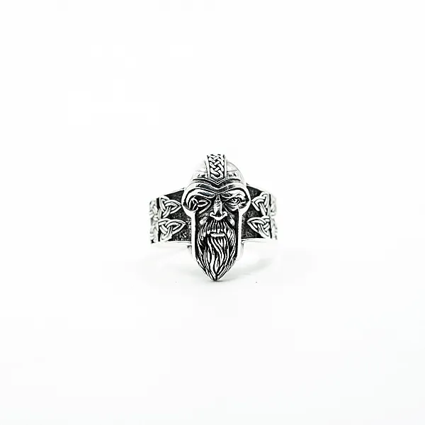 Inel viking Odin triquetra Argint