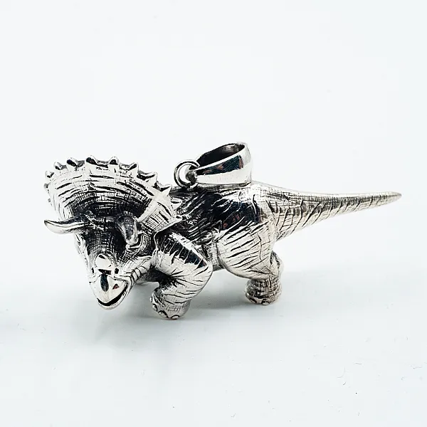 Pandantiv dinozaur Triceratops Argint