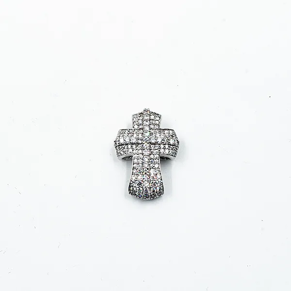 Pandantiv cruce mini cubic zirconia Argint