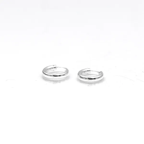 Cercei tip creola rotunda 3mm Argint