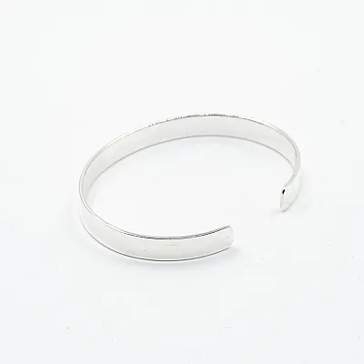 Bratara fixa simpla plata 6mm Argint - 4