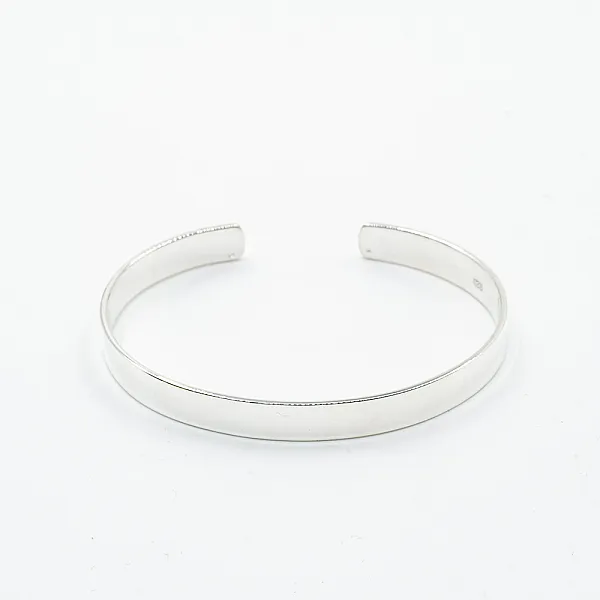 Bratara fixa simpla plata 6mm Argint