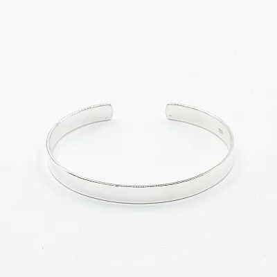 Bratara fixa simpla plata 6mm Argint - 1