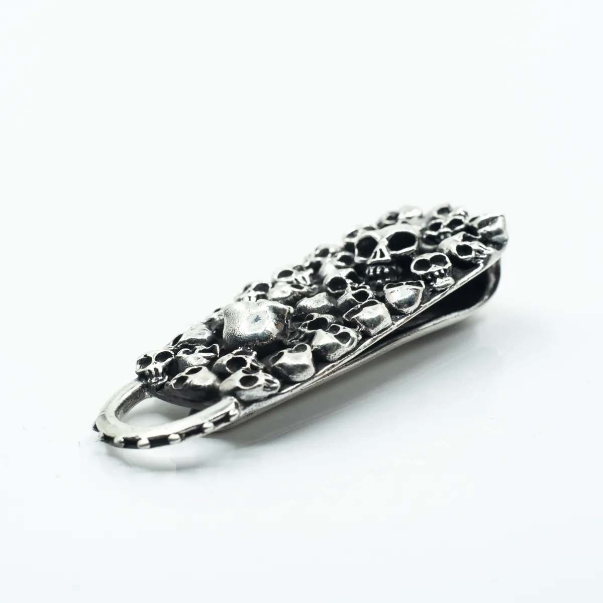 Clips de bani minii cranii Argint