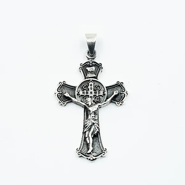 Pandantiv cruce Isus medalie crucifix Argint