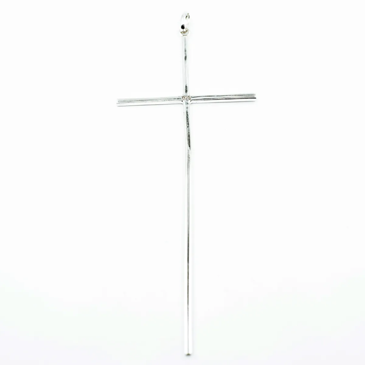 Pandantiv cruce simpla lunga 10cm Argint