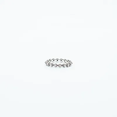 Inel slim India floricele Argint - 2