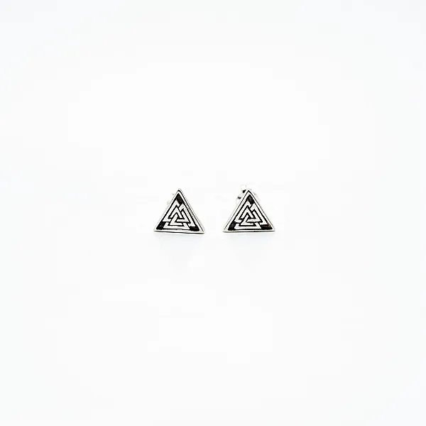Cercei simbol Valknut Argint