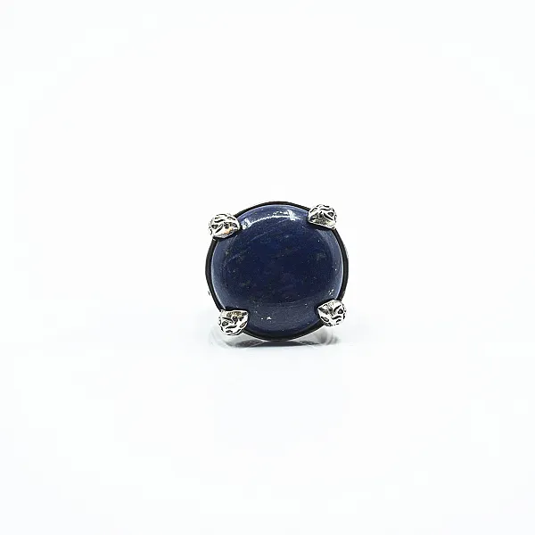 Inel rotund serpi lapis lazuli Argint